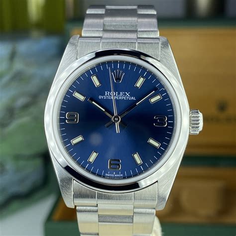 rolex originale sfondo blu oyster perpetual